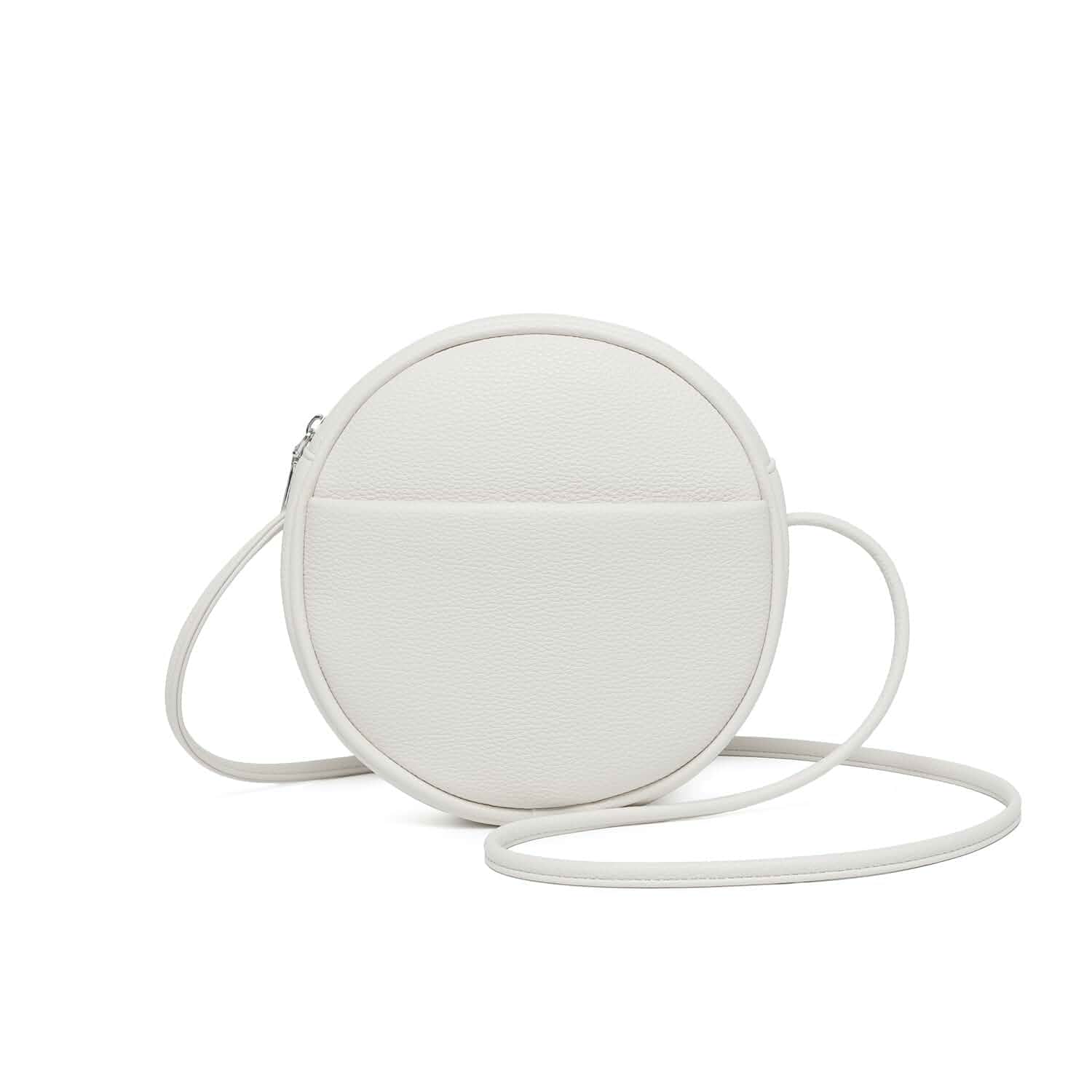 YONBEN Circle Purse for Women, Round Crossbody Bag with Zipper