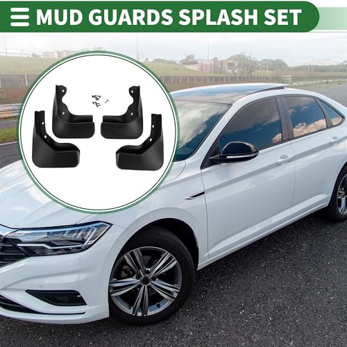 Image of Motoforti Mud Flap Splash Guard Mud Guard for Volkswagen Jetta (Sedan) 2015-2017 Plastic W /Mount Accessories Black