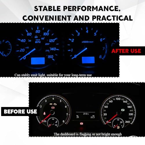 Image of 10PCS T4.2 Led Bulb Neo Wedge 10mm Base, Car Interior Dash Light, 12V IP65 Waterproof 3030 Chip LED Super Bright A /C Indicator Light, Climate Control Switch Indication Bulb for Cars (Blue)