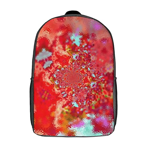 Cartable unisexe rouge grand format 17" imprimé 3D pour école et travail