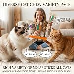 Cat Toys 21Pack Silvervine Chew Stick Kitten Treat Catnip Toy Kitty Natural Stuff Catnip Matatabi for Cleaning Teeth Indoor Dental Snack Interactive - Image 5