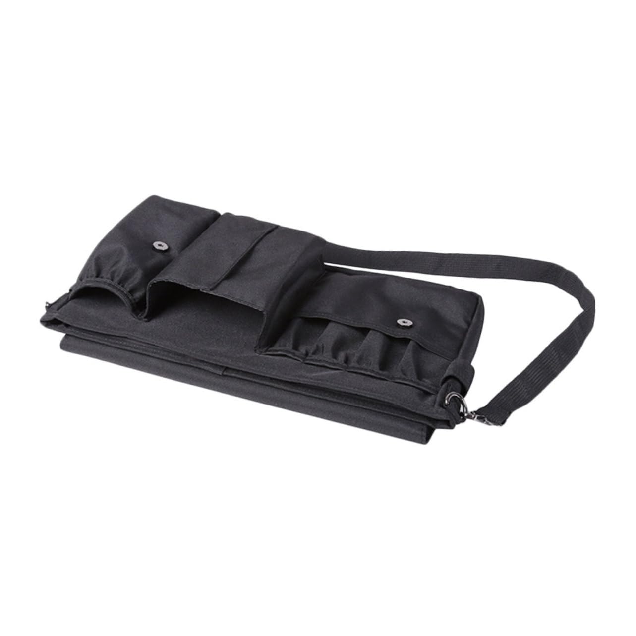 Paquet Banane à Maquillage en Toile Noire Ceinture Réglable, Grosse Capacité, Portable et Pratique pour Organiser Vos Accessoires Cosmétiques Quotidien