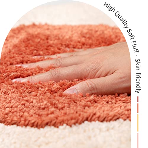 Rora Boho Bathroom Runner Rug 20X60 Long Non Slip Bohemia Large Washable Bath Mat Water Absorbent, Beige #TOP2