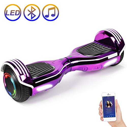 SISIGAD Hoverboard Self Balancing Scooter 6.5" Two-Wheel Self Balancing Hoverboard with Bluetooth Speaker