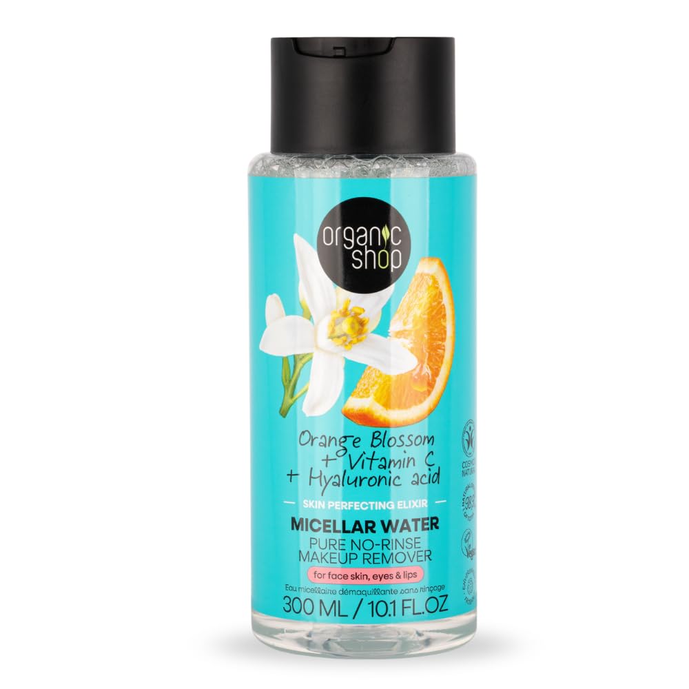 Organic Shop Orange Blossom Skincare Skin Perfecting Elixir Micellar Water Makeup Remover, 300 ml