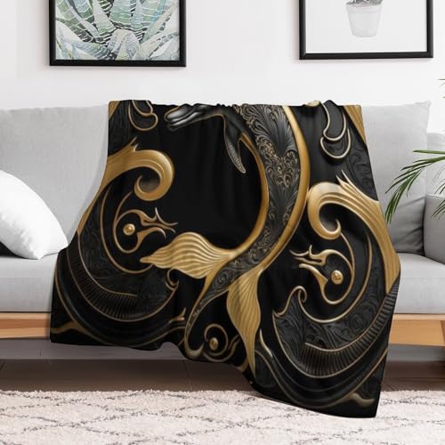 Manta cálida para sofá cama con tejido de microfibra y diseño de delfín 3