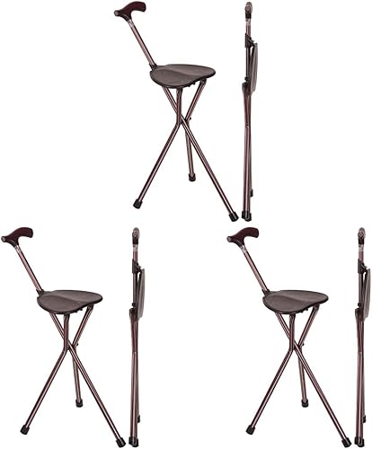 Switch Sticks Bastón, bastón, silla de bastón, bastón cuádruple y bastón plegable con asiento mide 34 pulgadas de alto, apto para FSA HSA y soporta