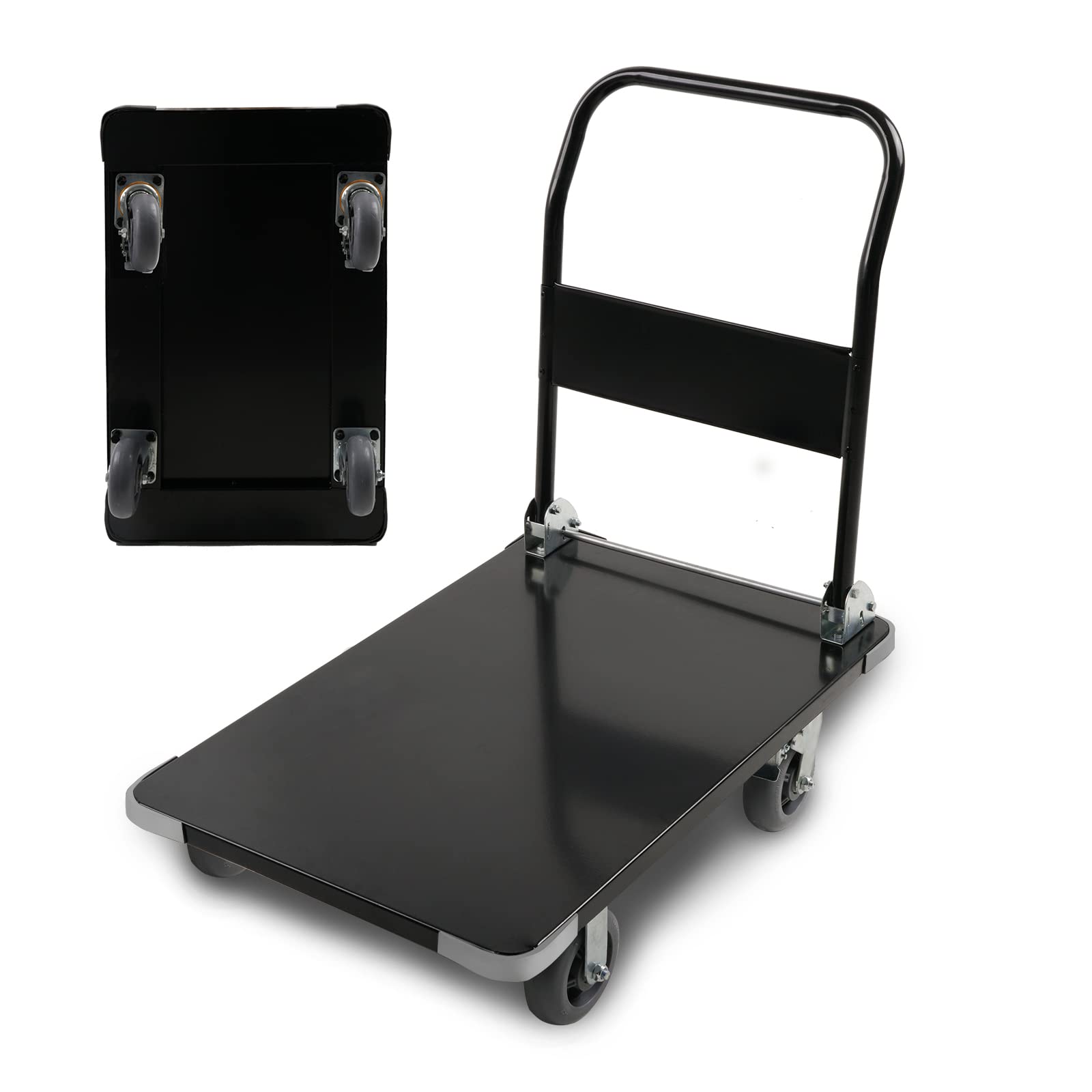 Buy Flat Platform Truck Heavy Duty Industrail Push Cart with 2000Lbs