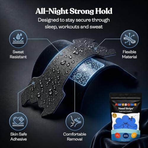 Image of AWESOME Nasal Strips for Snoring Relief & Easy Breathing, 7 Count