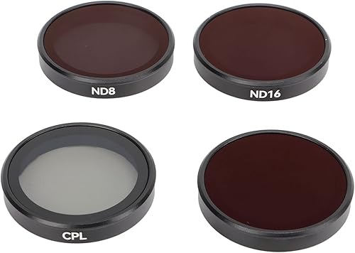 Juego de 4 filtros ND para DJI Osmo Action 3, CPL ND8 ND16 ND32 vidrio óptico multicapa recubierto de aleación de aluminio marco filtro para cámara