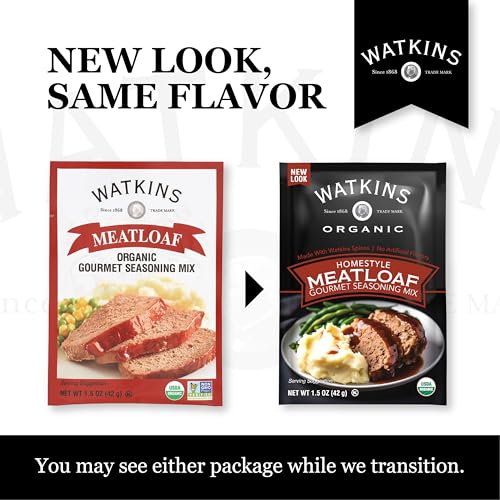 Image of Watkins Organic Gourmet Seasoning Mix, Meatloaf, 1.5 Oz. Pouch, 1 Count