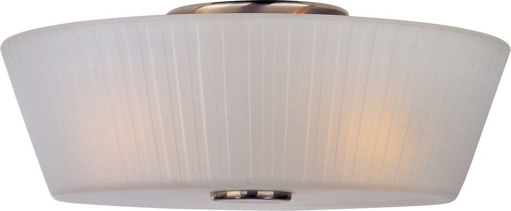 Maxim 21500FTSN Finesse 3-Light Satin Nickel Flush Mount