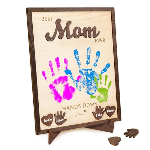 10' Best Mom Ever Gifts Hands Down Sign, Gifts for Mom from kids, Mothers Day...
