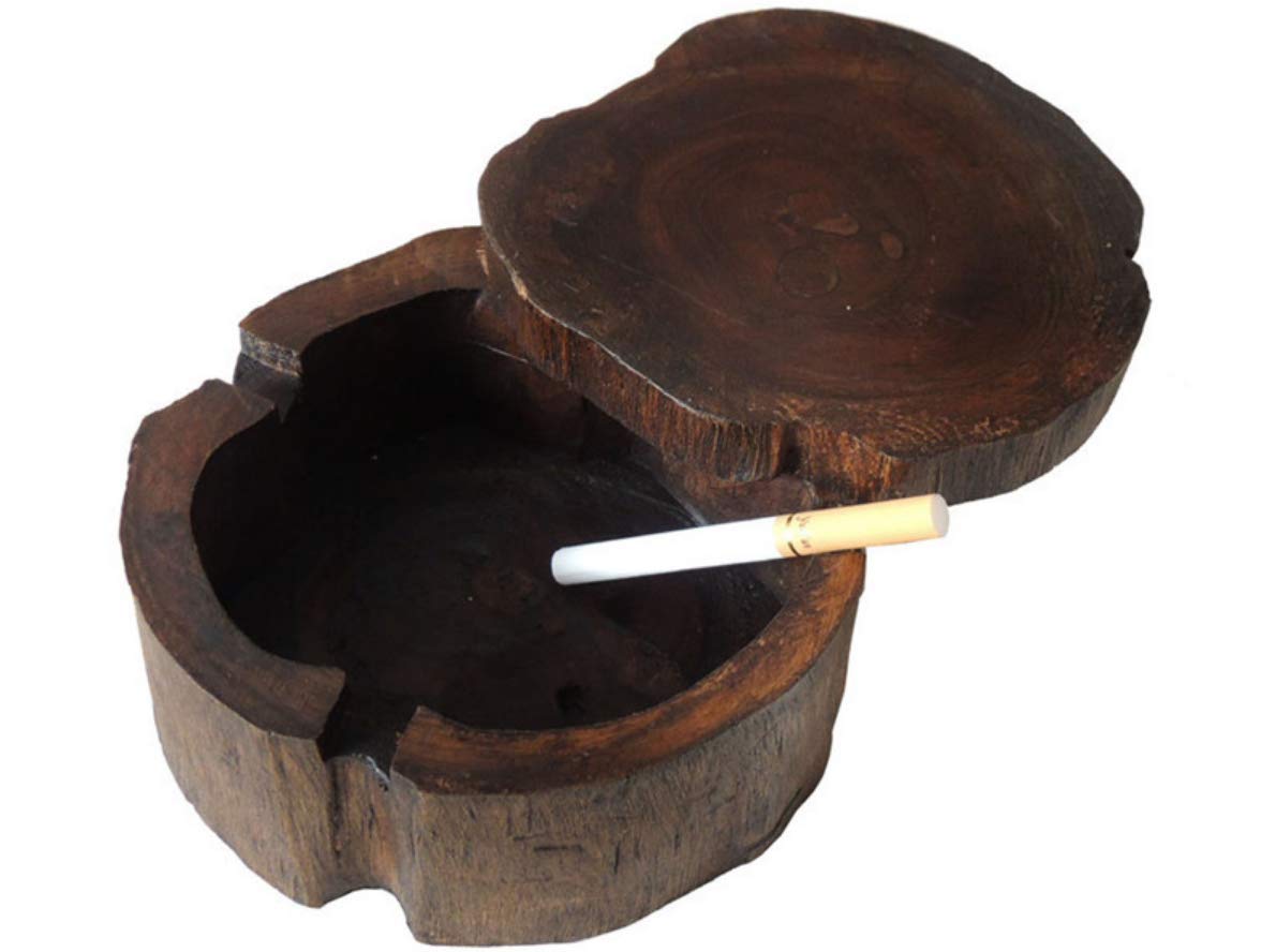 10CM木製木の灰皿卓上灰皿 アイデアのコンピュータのデスクトップの装飾品の小さい工芸品はかわいいです