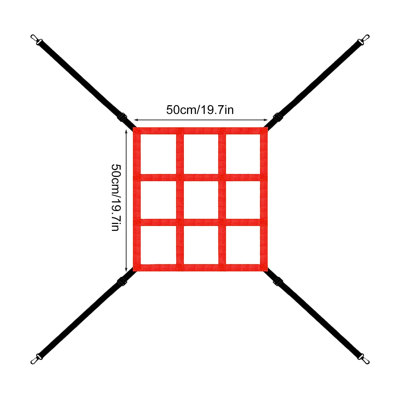 Strike Zone Target, Pitching Target Strike Zone – Rete regolabile Strike Zone per esercitazioni da baseball per colpire, colpire catturare, cintura di fissaggio