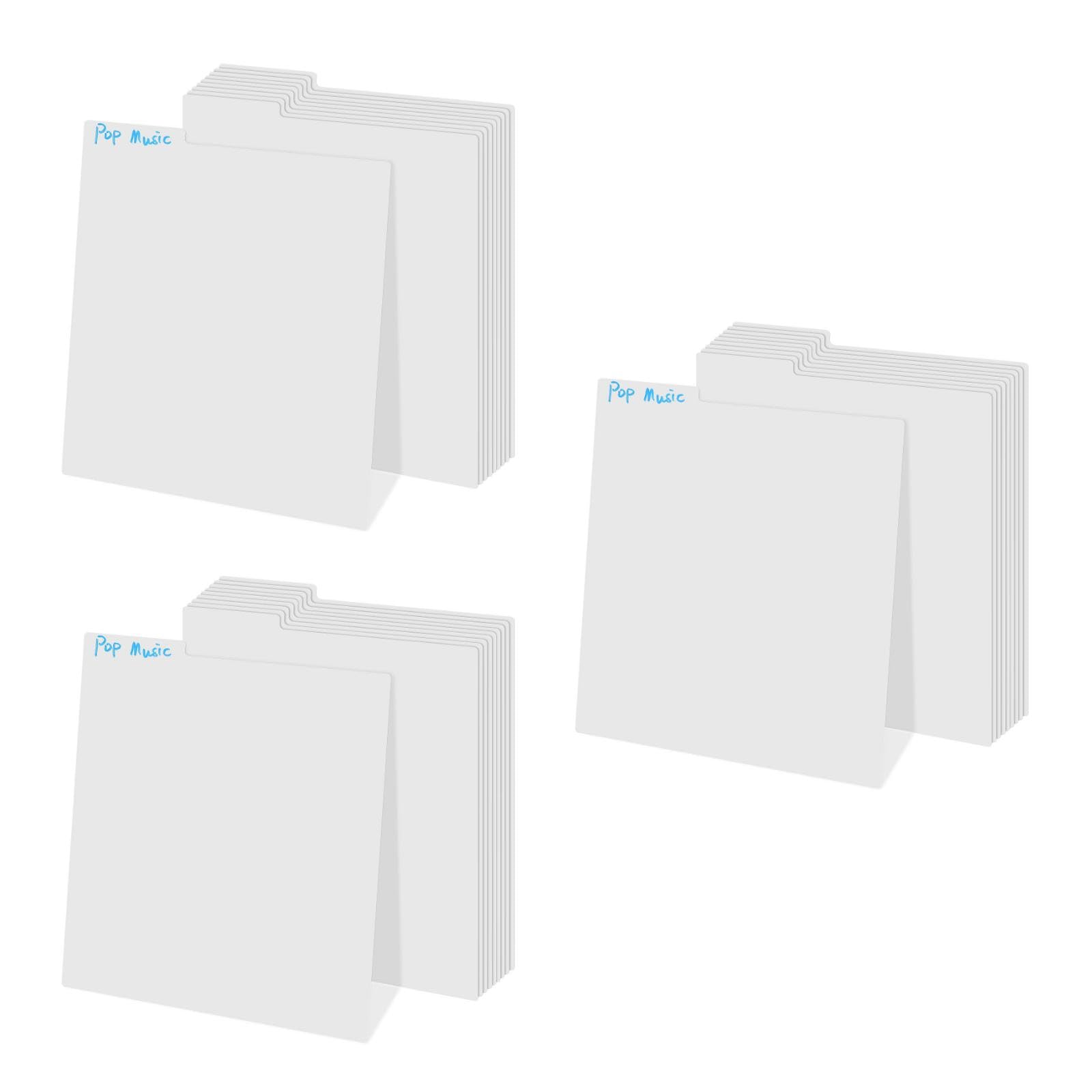 Tofficu 3 Set Di Divisori Per Dischi in Vinile Divisori Per Scaffali Confezione Da 10 Divisori Per Dischi in Vinile Separatori Per Scaffali Di Librerie 10 Pezzi*3