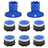 OSDUE Perlator M18, 6 Stück Wasserhahn Bubbler, Wasserhahn Sieb Einsatz Wasserhahn Filter Wasserhahn Aufsatz mit 2 Perlator Schlüssel für Küche Bad Bath Room