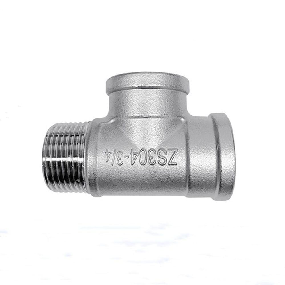 maschio maschio femmina filettato 3 vie tee raccordo per tubo T 1/4" 1/2" 3/4" 1" 1-1/4" 1-1/2" filettato acciaio inossidabile 304, 1,1/2"