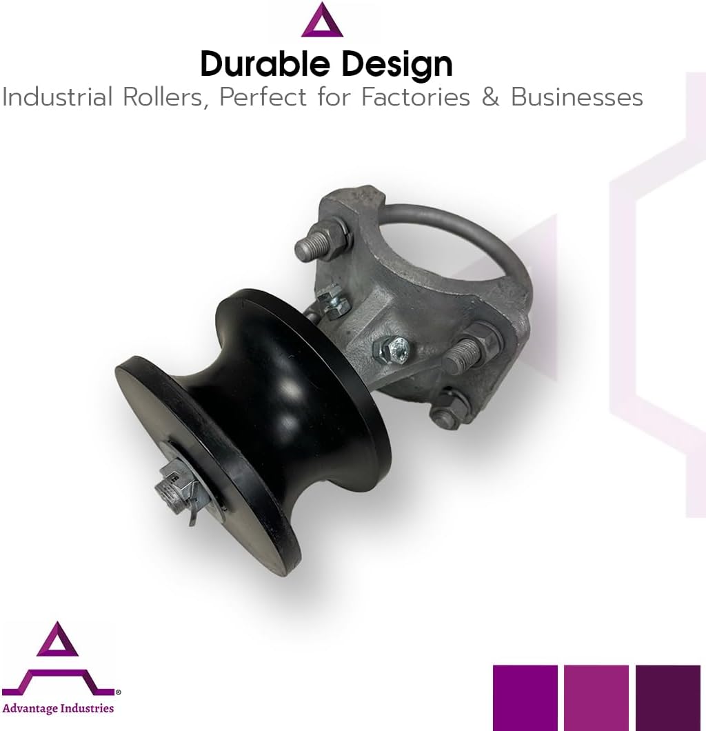 Advantage Industries 4" x 2.5" Cantilever Gate Roller | with Poly Wheel | Chain Link Gate Rollers | Heavy Duty for Sliding Gates | Industrial Design | 2 Pack (AD5002)