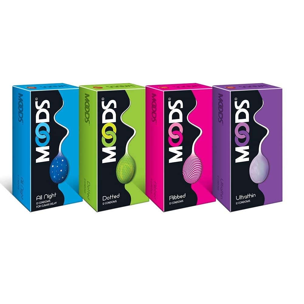 Moods Condoms Combo (Allnight - 12 Count, Dotted - 12 Count, Ultrathin - 12 Count, Ribbed - 12 Count)-image-30