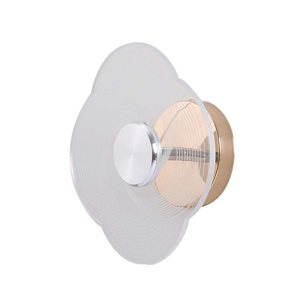 Kinkiety ścienne Oprawa oświetleniowa LED 3 zmienne kolory Lampy naścienne Geometryczny złoty metal do lampki nocnej Sypialnia Salon Oświetlenie wewnętrzne