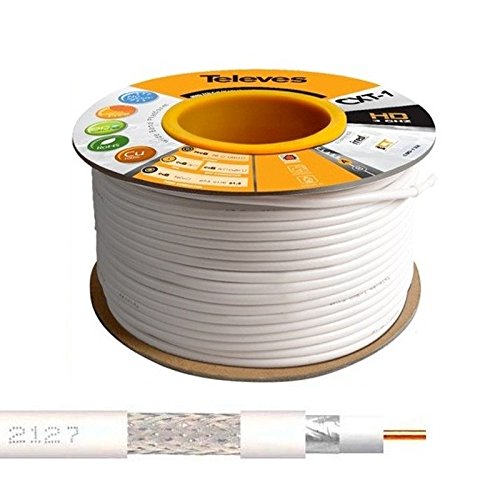 TELEVES 100M Cable Coaxial Blanc 17 VATC...