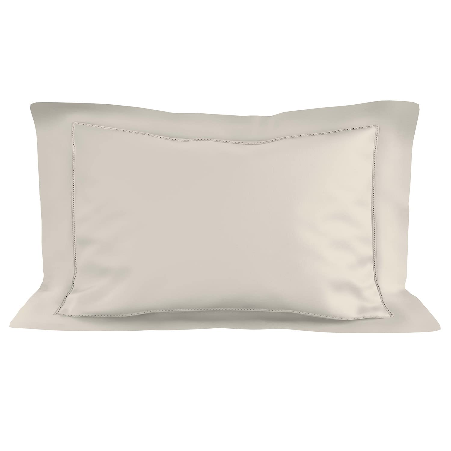 Soleil d'ocre, Cotton Pillowcase 50 x 75 cm Ecru Percale