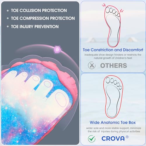 Image of Built-in Heel Grips Water Shoes for Kids Girls Boys Hiking Wide Barefoot Swim Beach Pool Big Kid