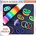 Jerify 200 Pcs Jesus Loves You Silicone Bracelet Christian Wristbands Bulk Bible Verse Rubber Bracelet Religious Colorful Bands for Party Favors Gifts Prizes(Engraved)
