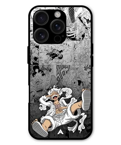 Image of Premium Anime 2 Case for iPhone 16 Pro (Glossy Finish) Soft-Touch Metal TPU Back Cover, Shockproof, Designer, Aesthetic Mobile Phone Case