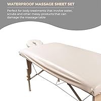 Vista 3 de ForPro Professional Collection Funda impermeable para mesa de masaje, juego de sábanas protectoras de tratamiento de spa para mesas de masaje