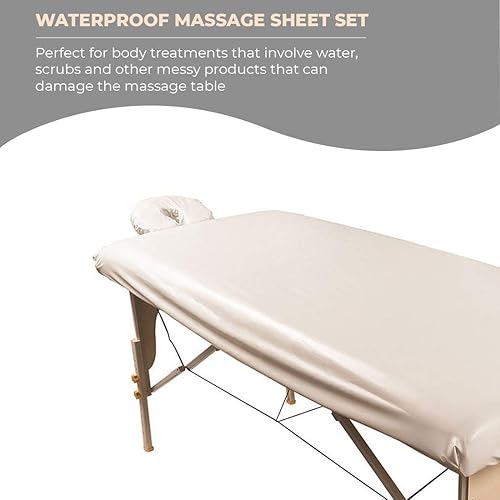 Miniatura 3 de ForPro - Funda impermeable para mesa de masaje juego de sábanas protectoras de tratamiento de spa para mesas de masaje lavable a máquina incluye