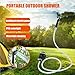 Black,Portable Outdoor Shower with Smart Electric Pump, Removable Power Supply, Waterproof and Rechargeable, Suitable for Outdoor Shower, Plant Watering, Pet Shower