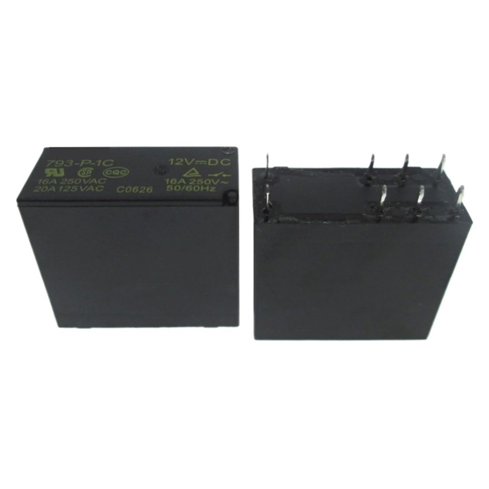 Relais 12V 793-P-1C-12VDC interrupteur PCB 16A 250VAC 8pin composant électronique 10 unités