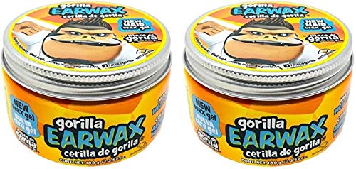 Moco de Gorila Wet Effect Gorilla Earwax | Hair Styling Putty Extreme Long-lasting Hold, Gorilla Earwax Wet Effect is Ultimate Hair Gel to bring the Wet look to any Hairstyle; 3.52 Ounce Jar (2 PACK)