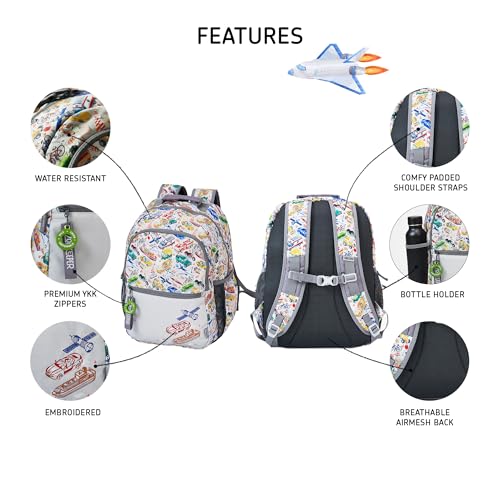 Image of ZOOKEEPER School Bag for Boys & Girls 8-10 Years Lightweight, Water Resistant Kids Backpack for School & Travel Spacious, Durable, Premium YKK Zippers Comfortable Design (Large, 25L)