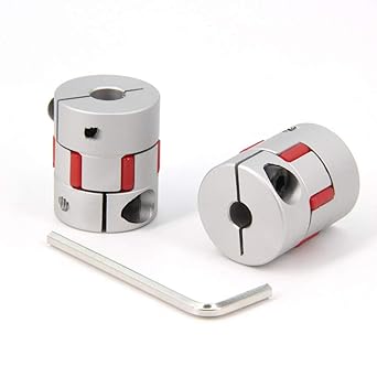 2PCS 5mm to 8mm Aluminium Plum Flexible Shaft Coupling Diameter25mm Length30mm 5x8mm Motor Connector Flexible Coupler for 3D Printer CNC Machine and Servo Stepped Motor5x8mm