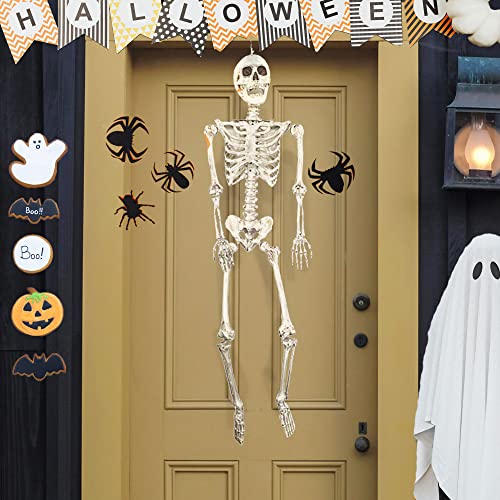 Thee Scary Skull Bone Party Human Skeleton Anatomical Model Halloween Decoration Height 90Cm/35 #TOP1