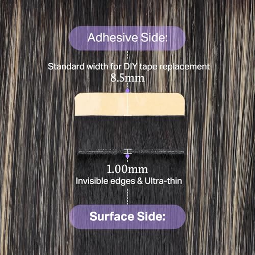 Image of DOORES Genius Tape in Hair Extensions Human Hair, 16 Inch 50g 20PCS