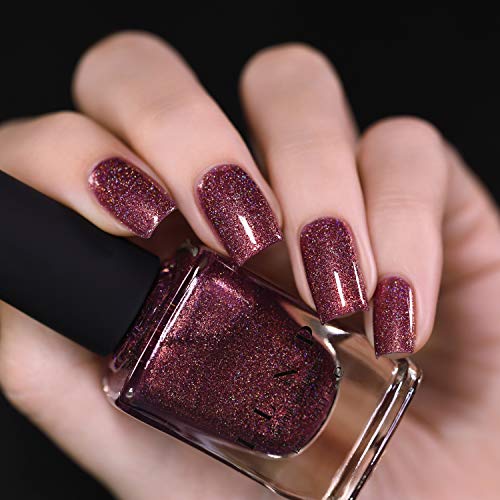 Image of ILNP Bloodline - Rich Marsala Holographic Nail Polish, Chip Resistant, Non-Toxic, Vegan, Cruelty Free