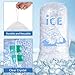 Plastic Ice Bags 10 Lb with Drawstring, 100ct Bear Printed Heavy-Duty Ice Bags Reusable Ice Cube Bags for Ice Machine, Portable Storage