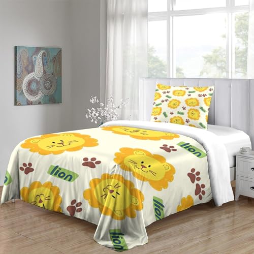 Housse de couette 3D fermeture éclair en microfibre douce et lavable