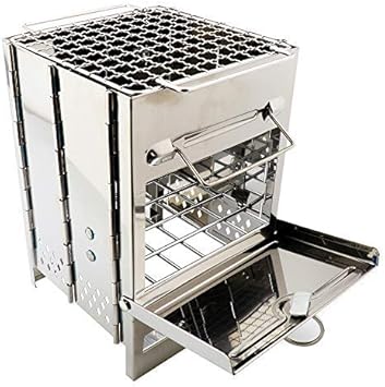 Amazon サンパーシー 焚火台 バーベキュー コンロ 折りたたみ式 グリル ソロキャンプ ボックスストーブ 並行輸入品 通販のトココ バーベキューコンロ 焚火台