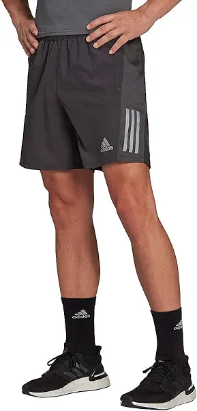 adidas Men's Standard Own The Run Shorts, Grey/Reflective Silver, 3X-Large