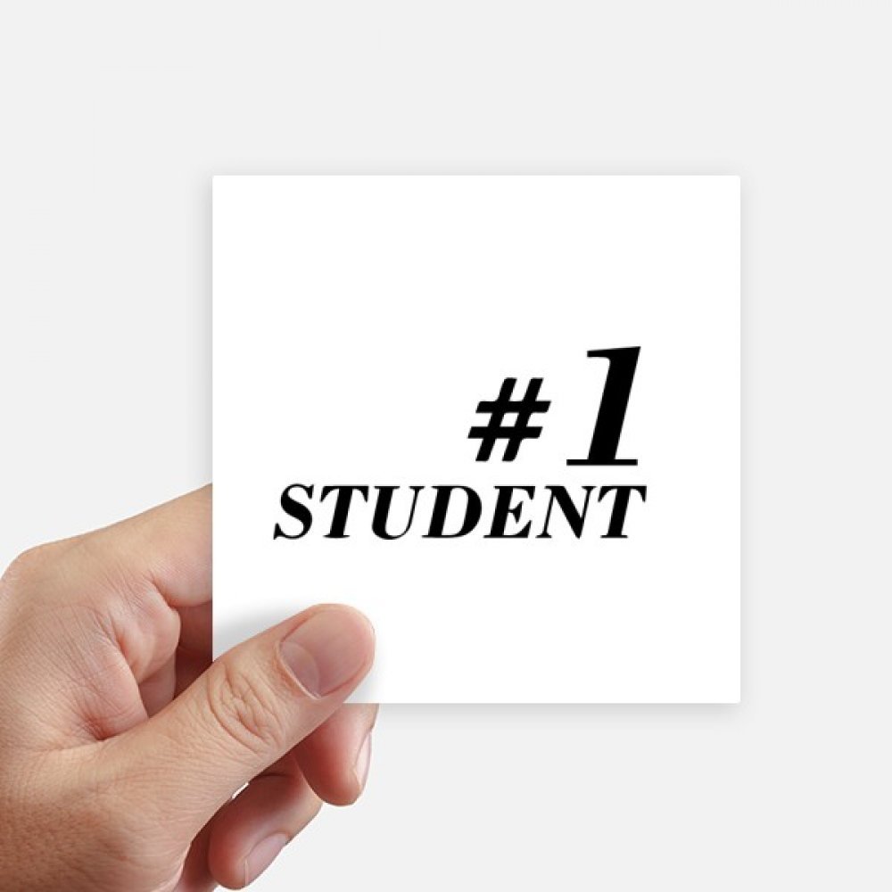 Autocollant carré DIYthinker Number.1 Student Teacher lot de 8 stickers multicolor 10cm