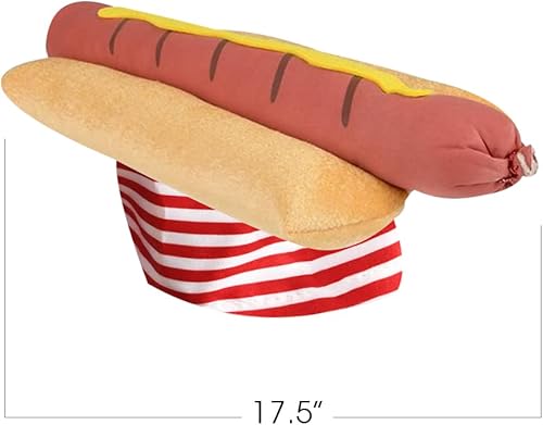 Miniatura 3 de ArtCreativity Divertido sombrero de perro caliente, divertido sombrero de perro caliente de comida rápida para adultos, accesorio de disfraz de
