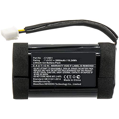 Synergy Digital Speaker Battery, Works with Bang & Olufsen BeoPlay P6 Speaker, (Li-ion, 7.4V, 2600mAh) Ultra High Capacity, Compatible with Bang & Olufsen 2INR19/66, C129D1 Battery