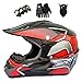 Casco da motocross per bambini, Set casco integrale per moto fuoristrada per adulti con maschera per occhiali, Casco da motociclista per scooter da discesa Dirt Bike MX ATV, Certificazione ECE e DOT