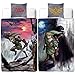 The Legend of Zelda Wende-Bettwäsche Dusk Linon Renforcé 135 x 200 cm + 80 x 80 cm 100% Baumwolle Twilight Princess Hyrule Link Breath of the Wild Kinderbettwäsche deutsche Größe Reißverschluss