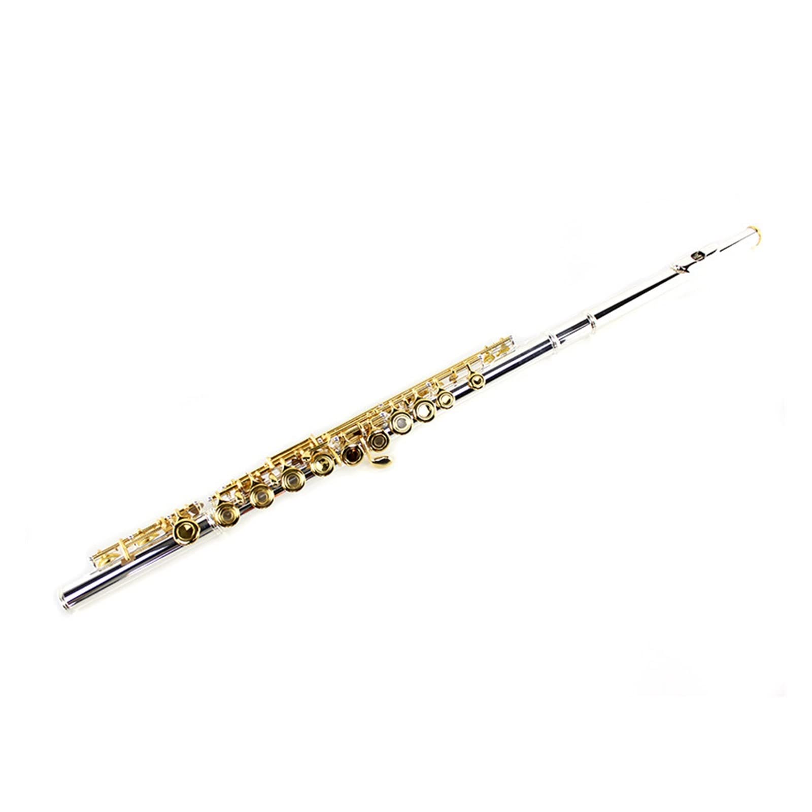 Flauta Profesional Dos Boquillas Flauta De Estudiante Chapada En Oro Flauta De 16 Agujeros Abiertos Modelo E Clave 16 Agujeros (Color : 271S Flute)